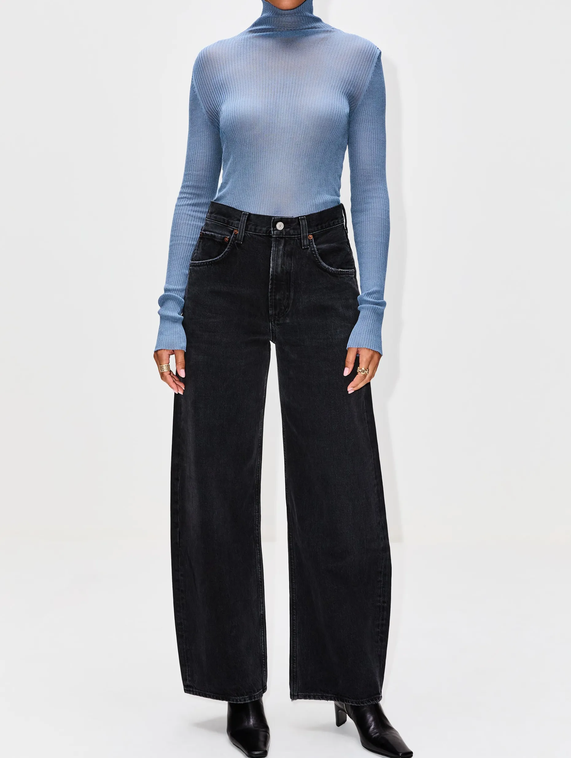 Knitted Turtleneck Top