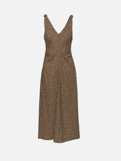 Knotted Shoulder Midi Dress