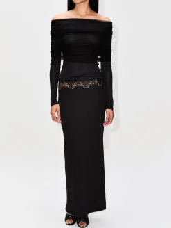 Lace Insert Skirt