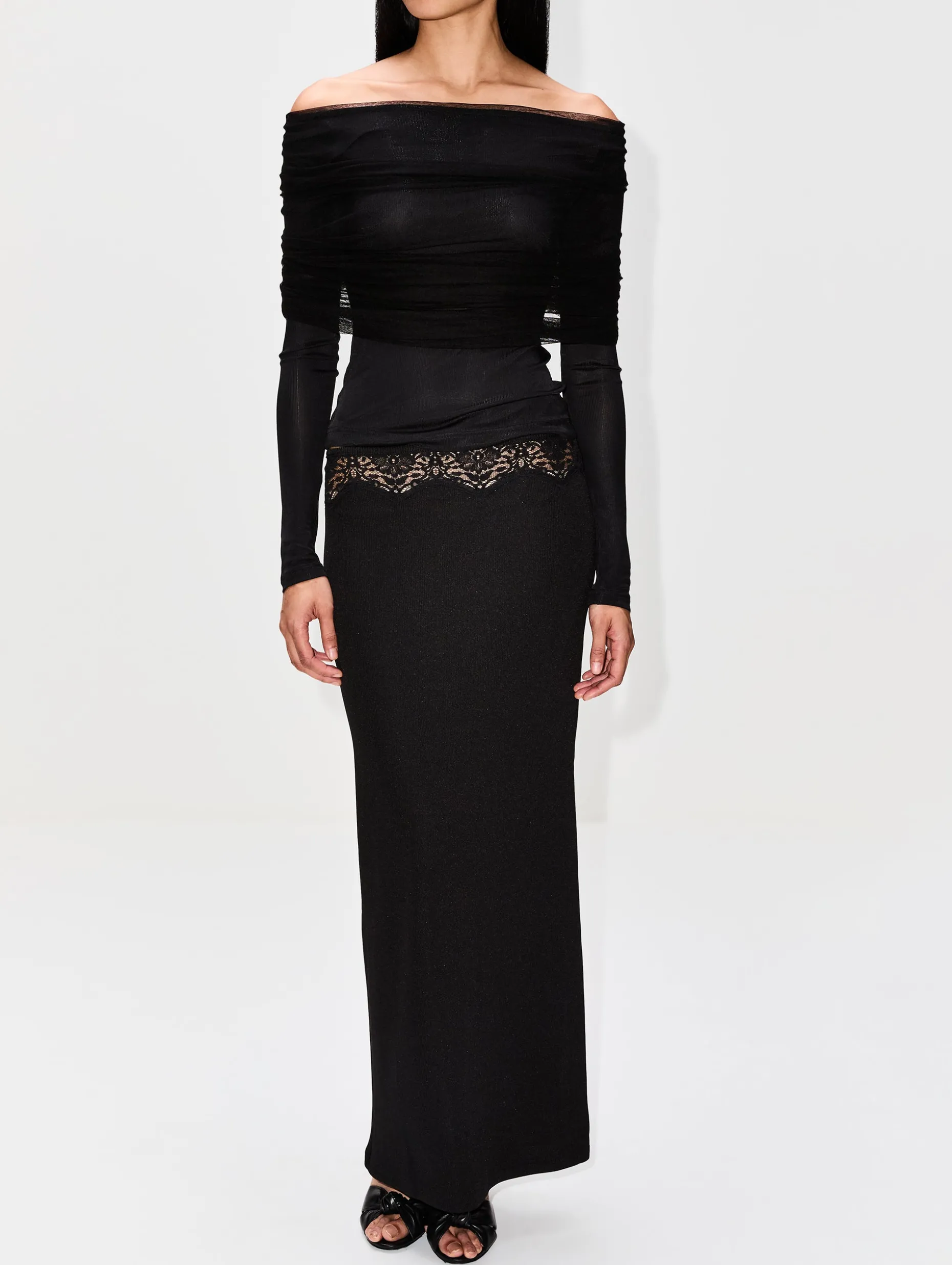 Lace Insert Skirt