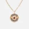 Large Garnet Porte Bonheur Necklace