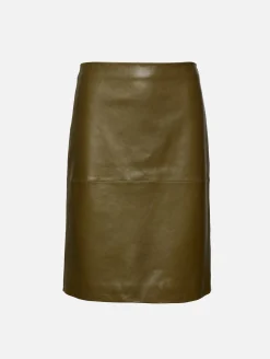 Leather Midi Skirt