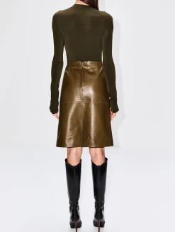 Leather Midi Skirt