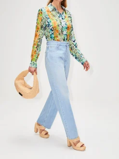 Light Bleached Wide Leg Denim
