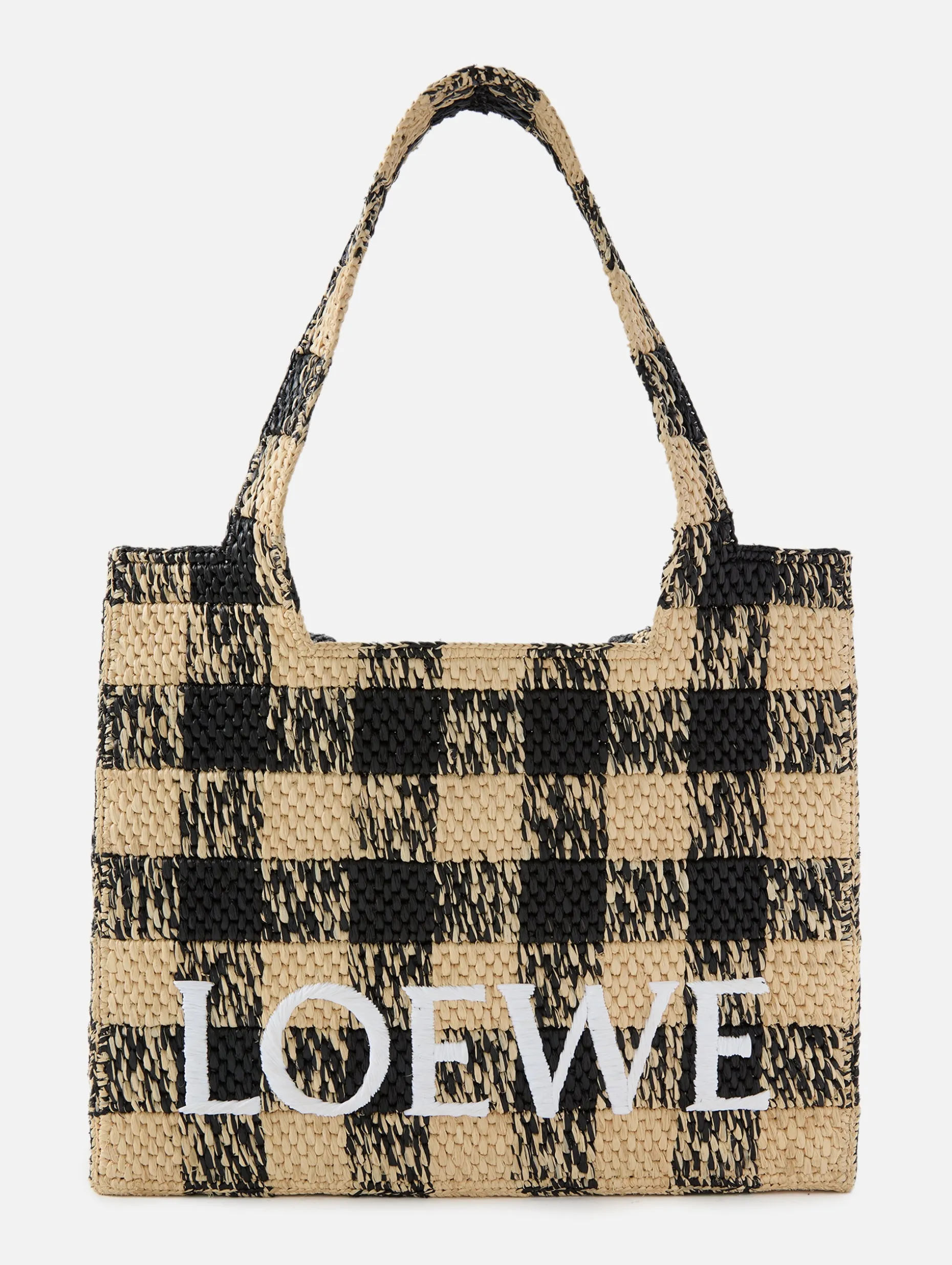 Logo Gingham Tote