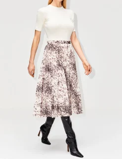 Long Pleated Skirt