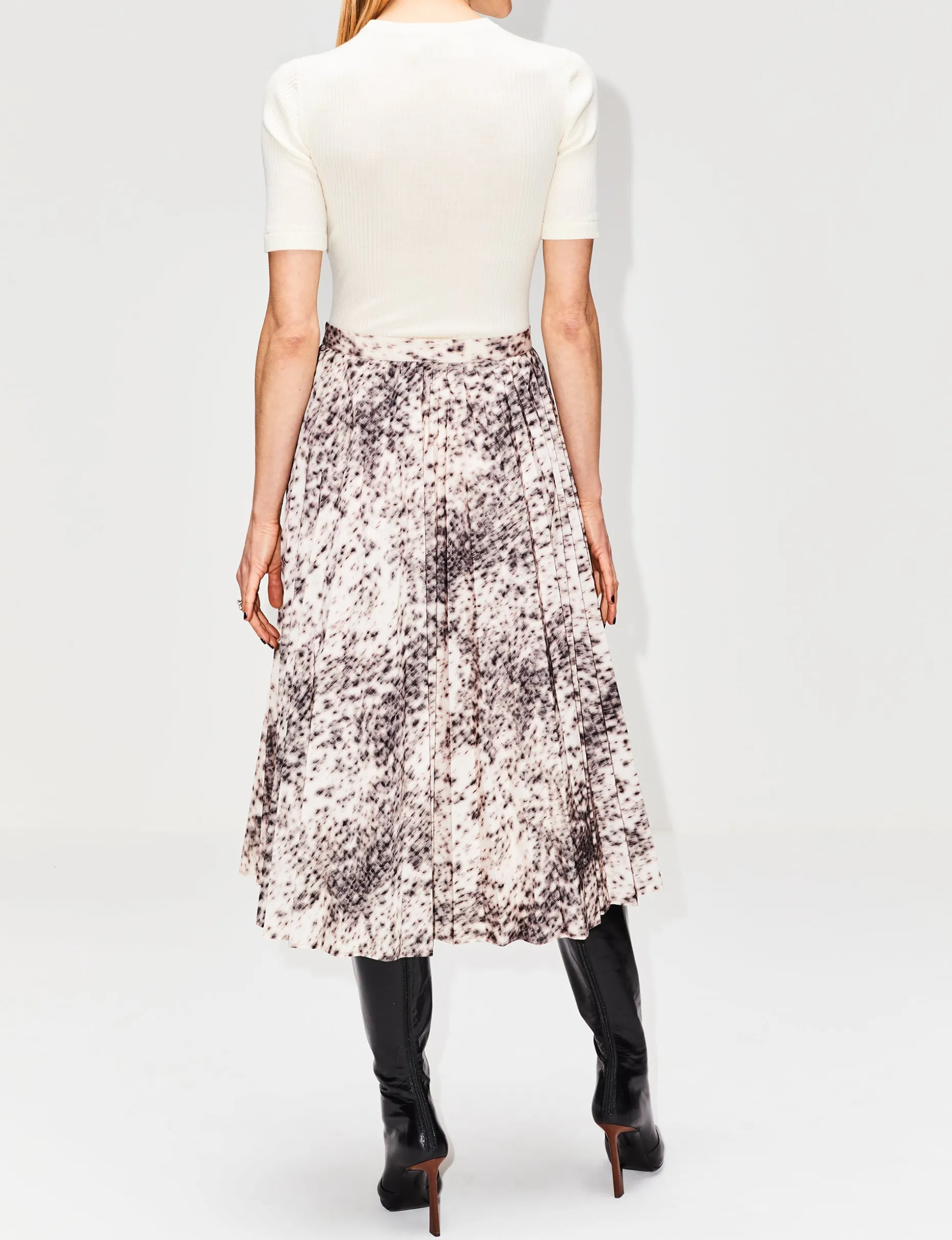 Long Pleated Skirt