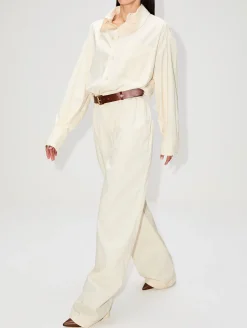Long Sleeve Belted Jumpsuit
