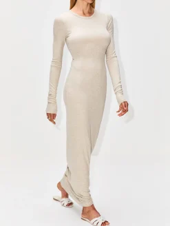 Long Sleeve Crewneck Maxi Dress