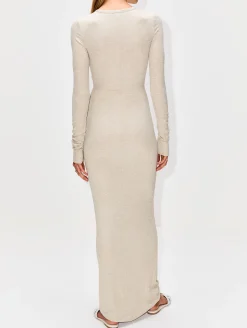 Long Sleeve Crewneck Maxi Dress