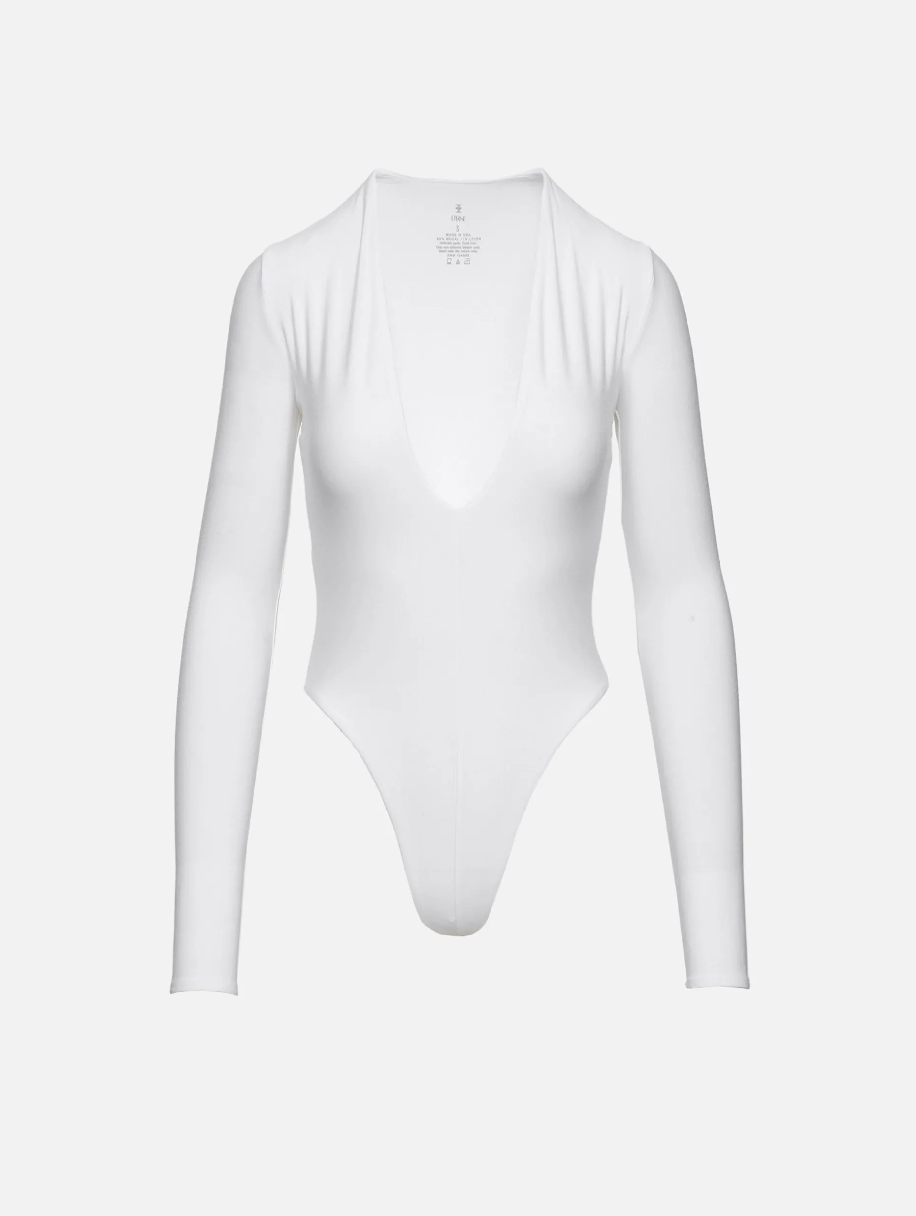 Long Sleeve Deep V Bodysuit