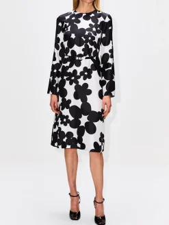 Long Sleeve Midi Floral Dress