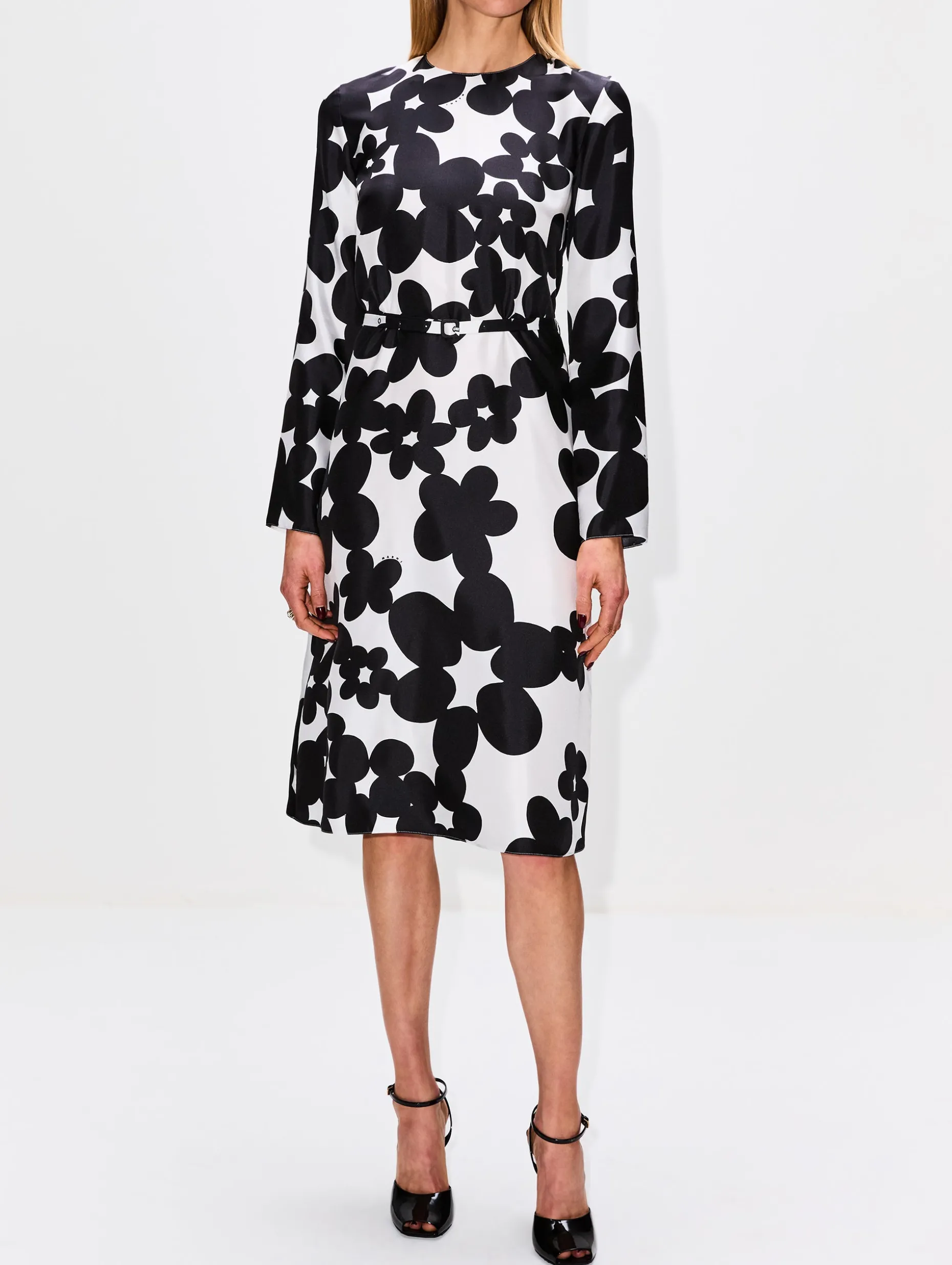 Long Sleeve Midi Floral Dress
