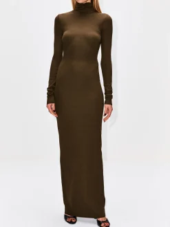 Long Sleeve Turtleneck Maxi Dress