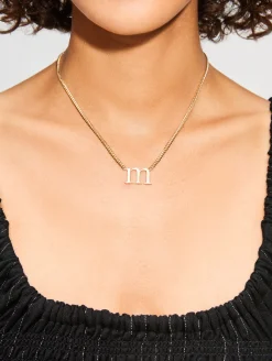 M Roman Times Initial Necklace