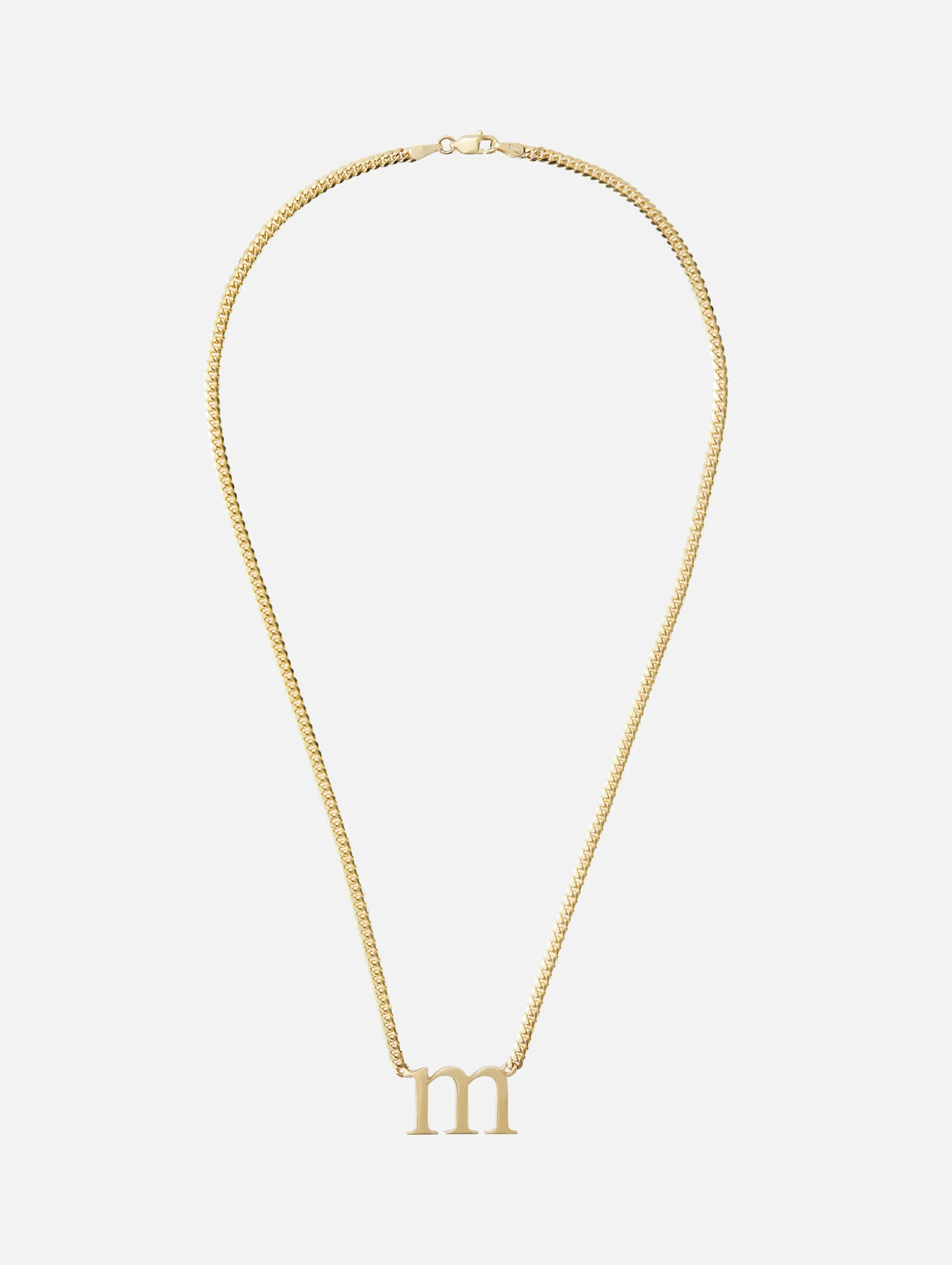 M Roman Times Initial Necklace