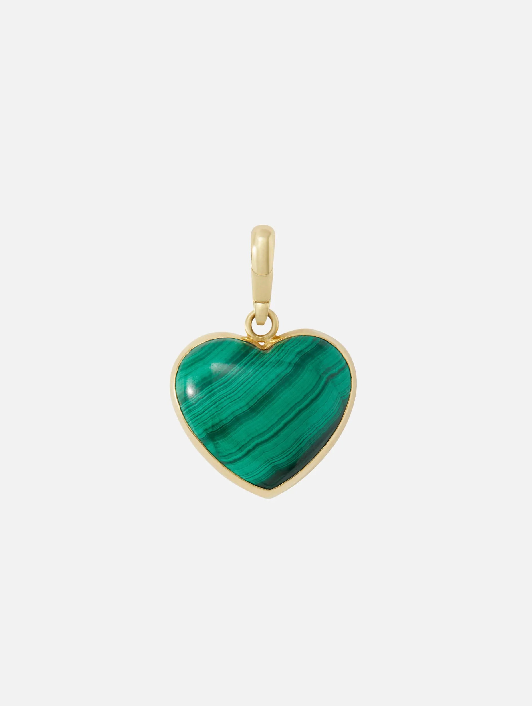 Malachite Heart Charm