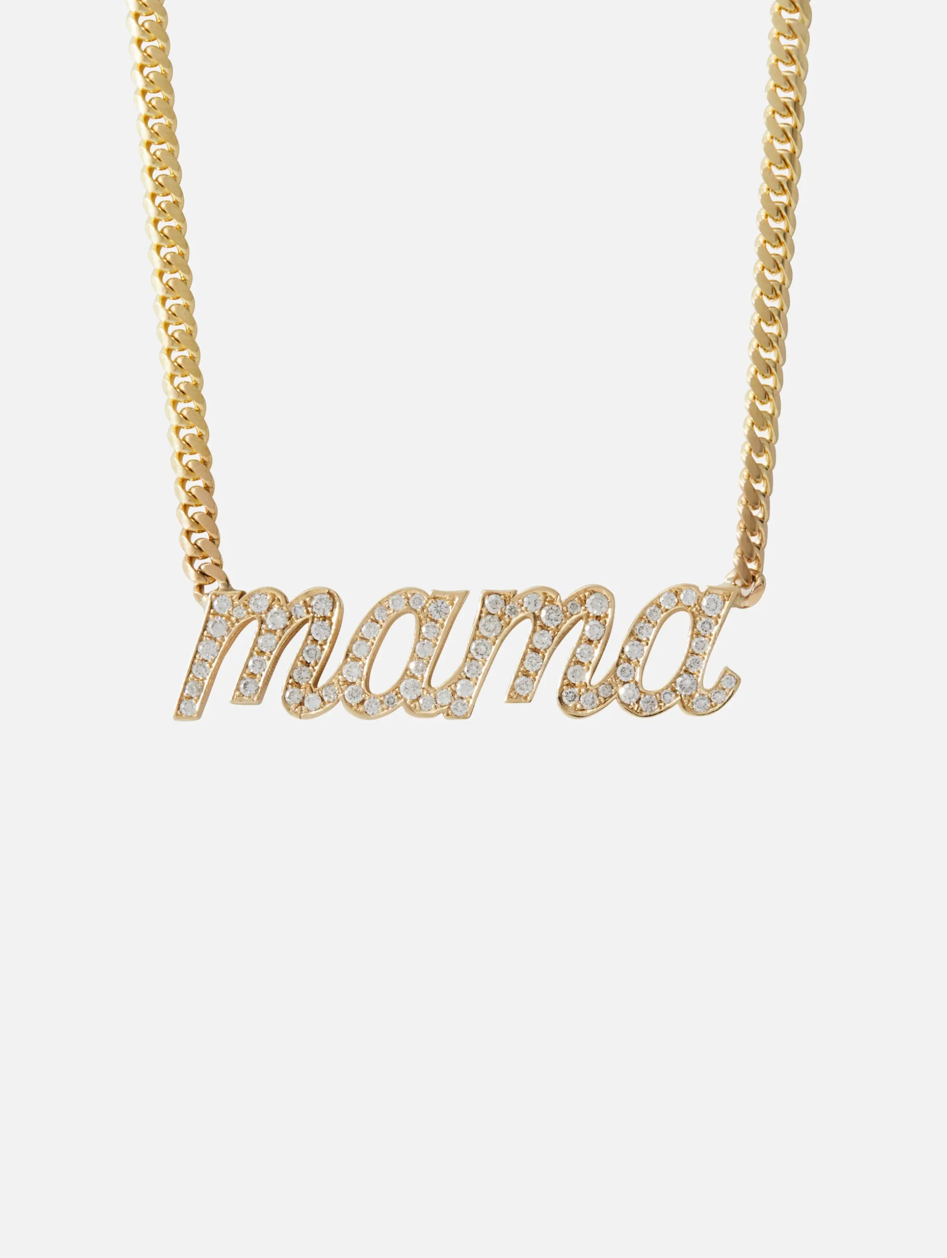 Mama Large La Firma Diamond Necklace