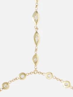 7 Marquise Diamond Finger Bracelet