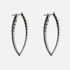 Medium White Diamond Blue Sapphire Cristina Earrings
