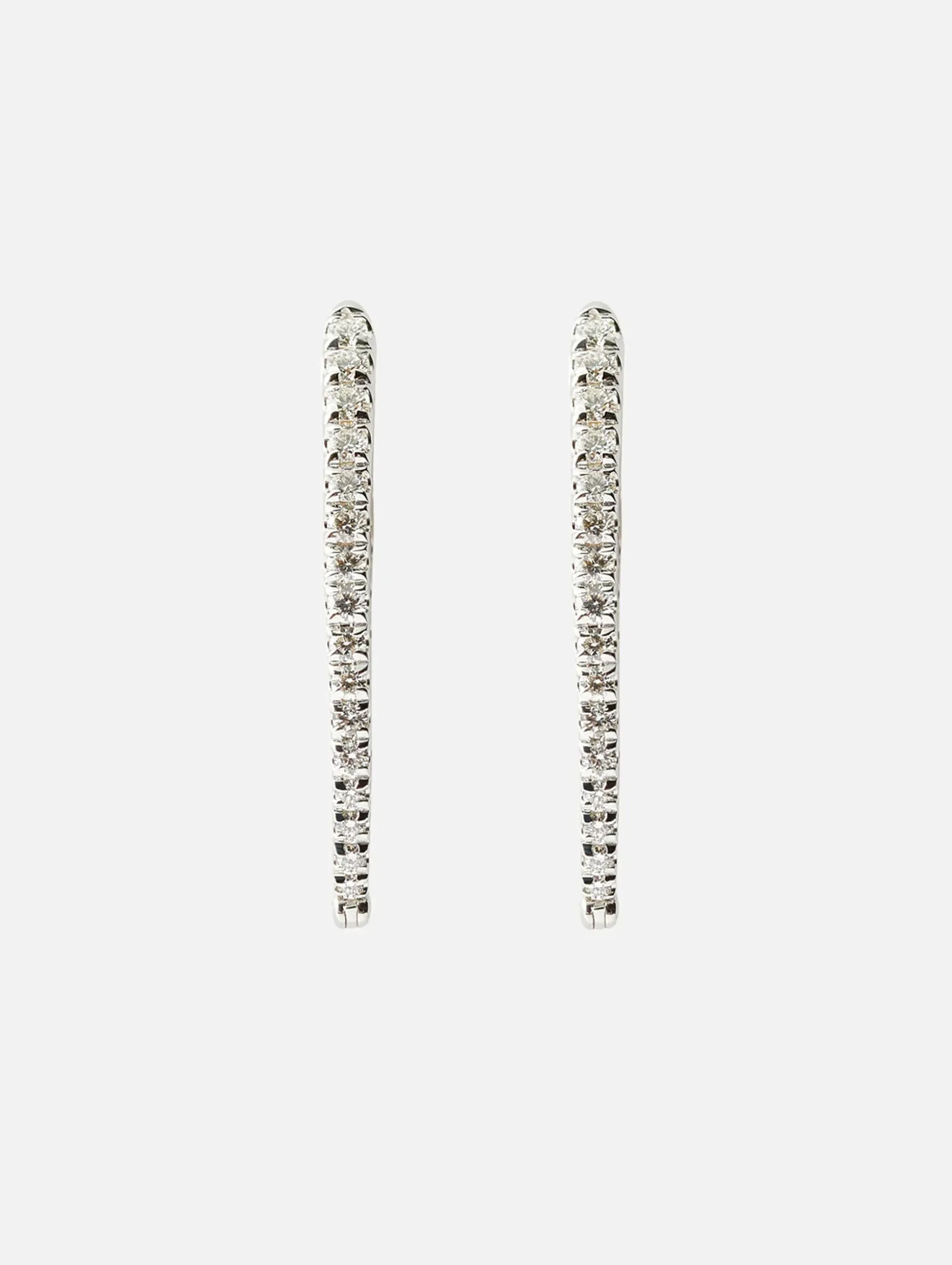 Medium White Diamond Blue Sapphire Cristina Earrings