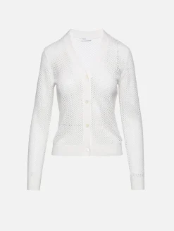 Mesh Pointelle Cardigan