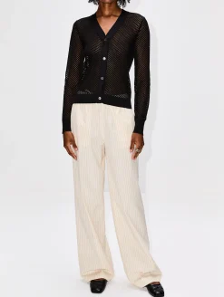 Mesh Pointelle Cardigan