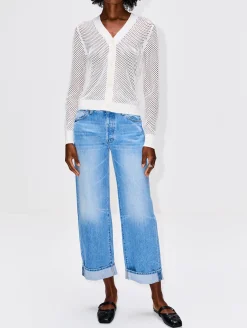 Mesh Pointelle Cardigan