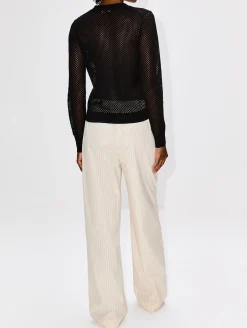 Mesh Pointelle Cardigan