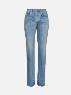 Mid Rise Straight Leg Jean
