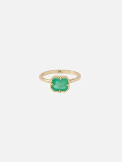 Mini Emerald Framed Ring