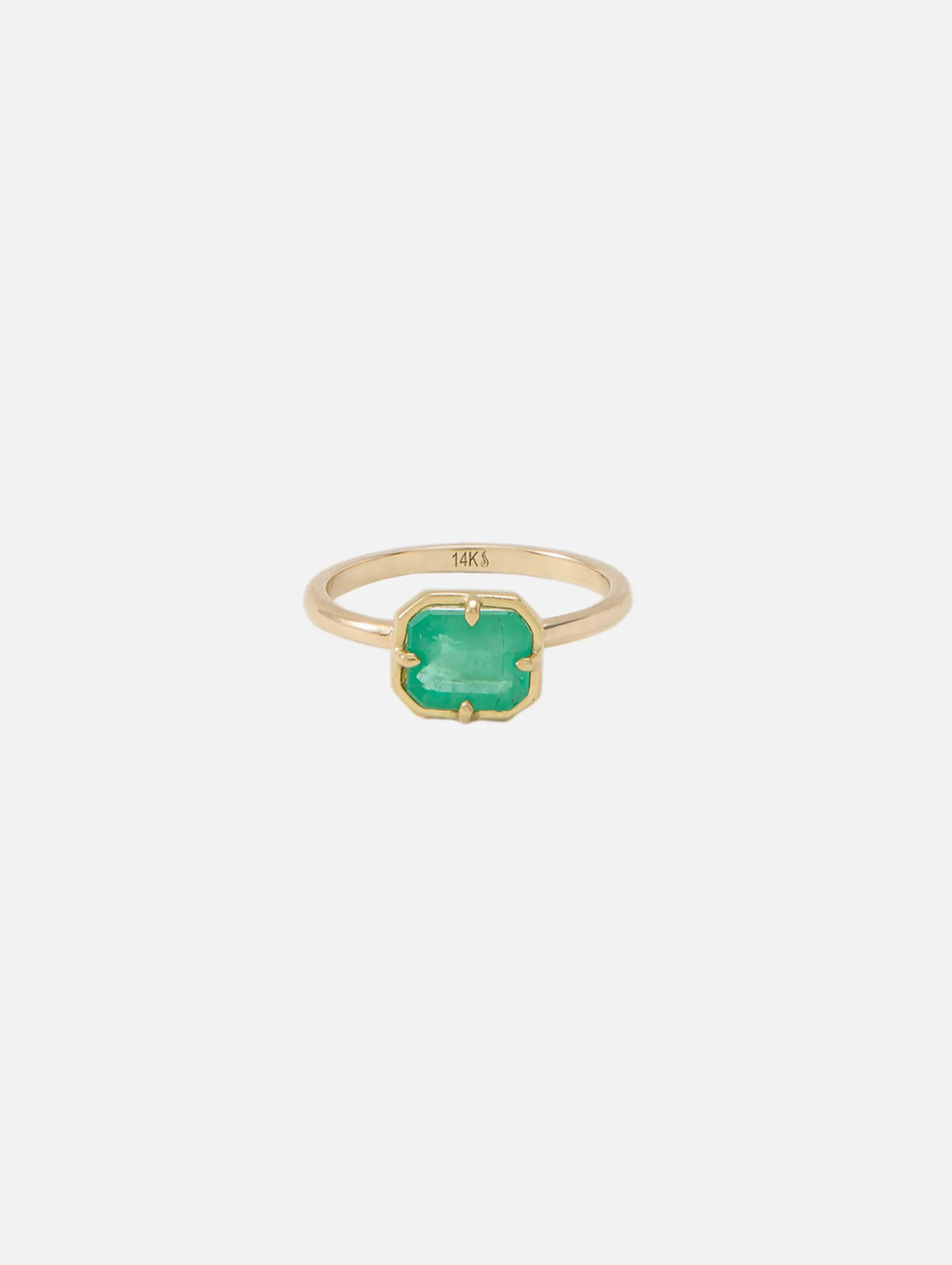 Mini Emerald Framed Ring