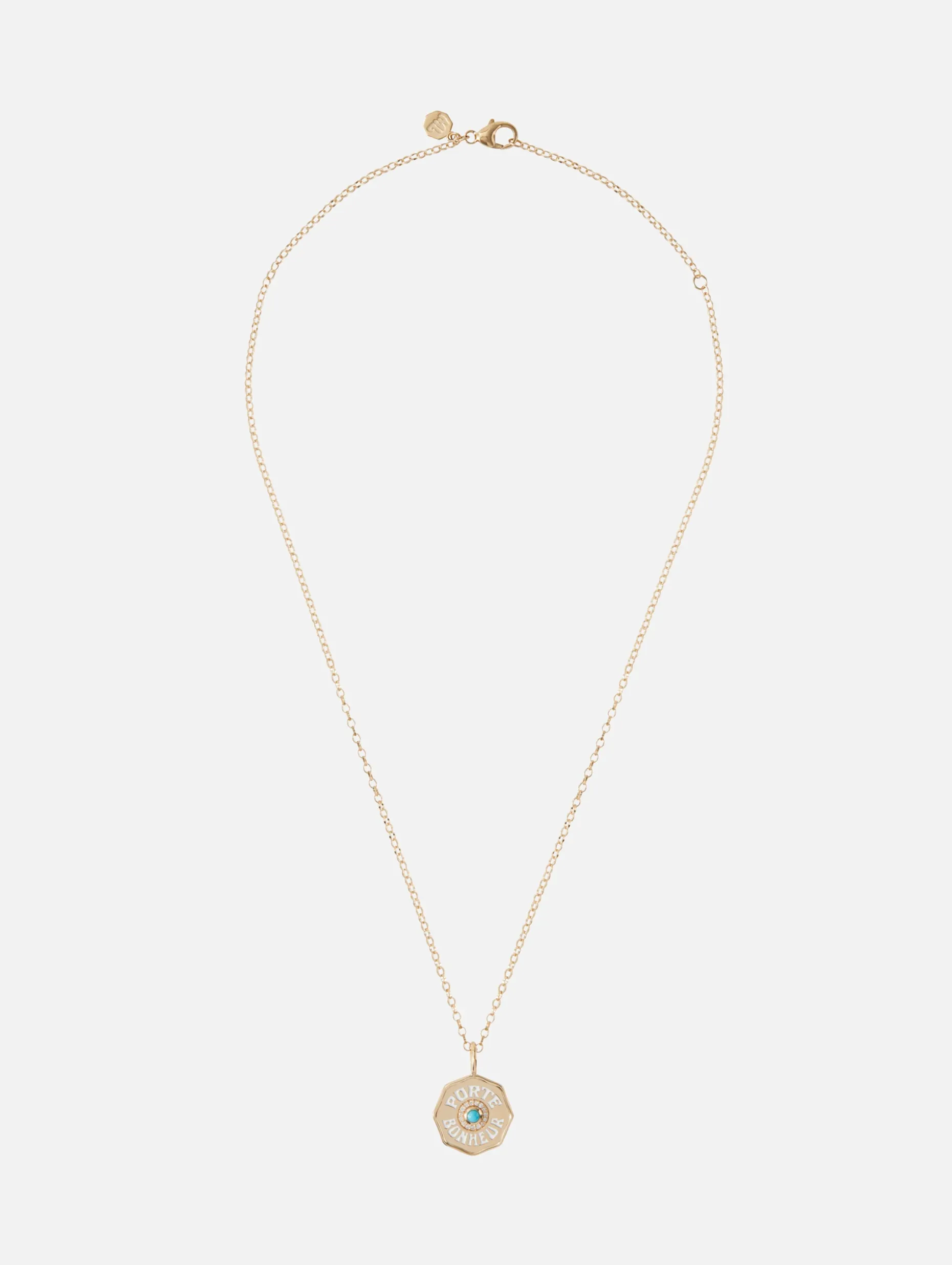 Mini Turquoise Porte Bonheur Necklace