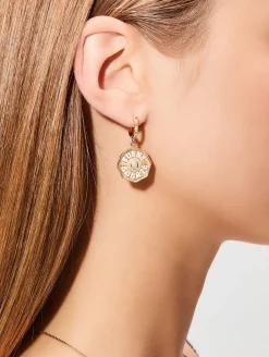 Mini White Topaz Porte Bonheur Earrings