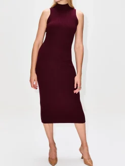 Mock Neck Fitted Dress