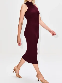 Mock Neck Fitted Dress