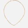 Multi Pave Diamond Link Medium Square Oval Chain Necklace