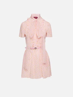 Neck Tie Mini Dress