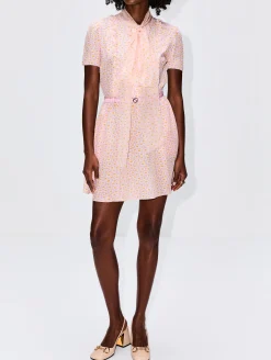 Neck Tie Mini Dress