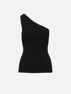 One Shoulder Ribbed Top