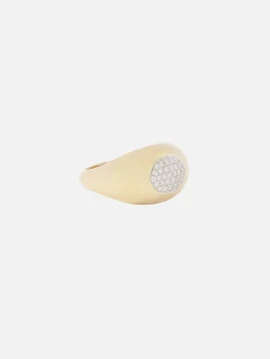 Oval Pave Domed Ring