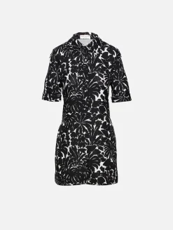 Palm Print Mini Dress