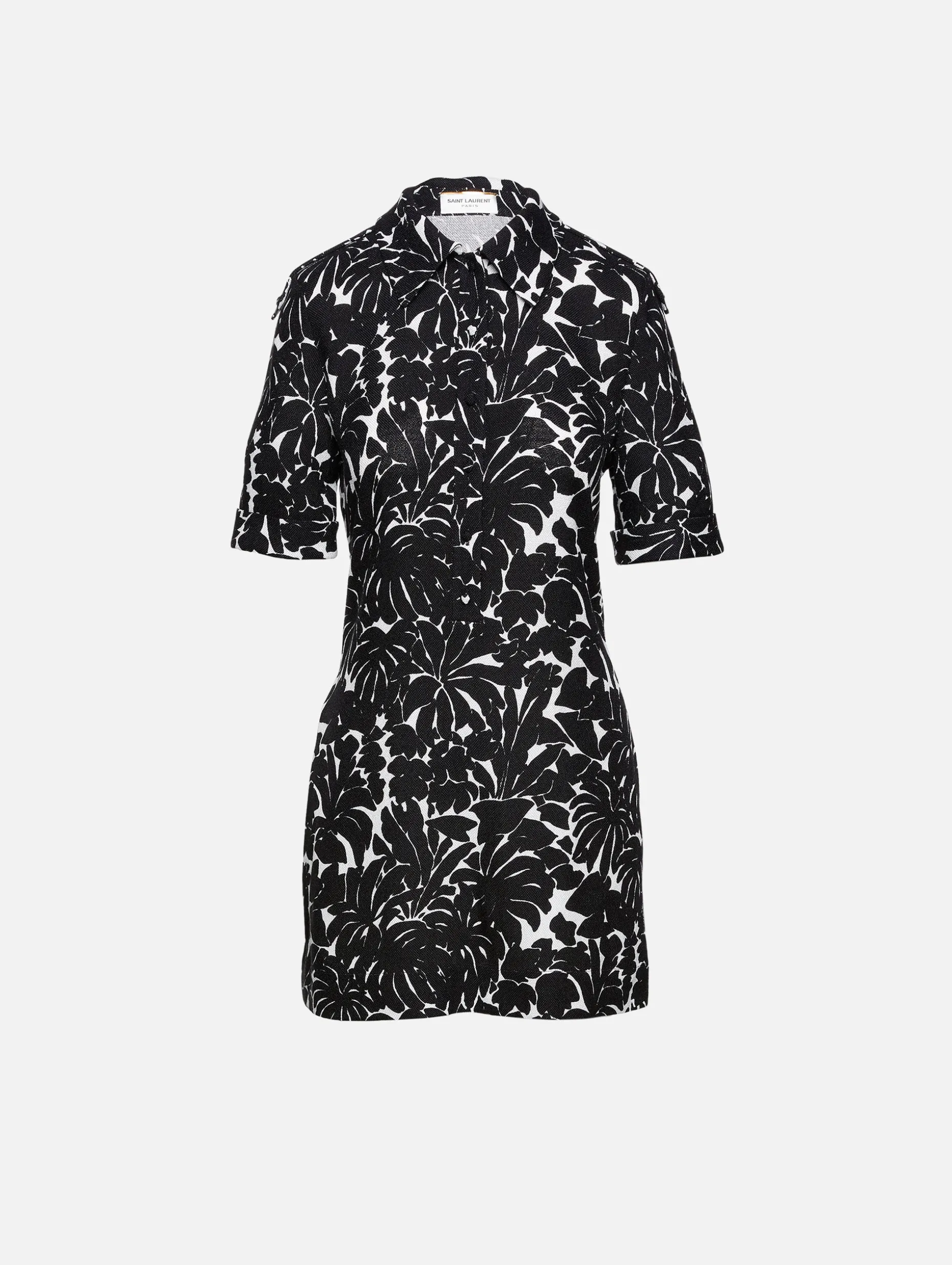 Palm Print Mini Dress