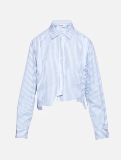 Paneled Crop Shirt