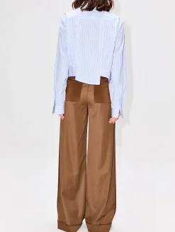 Paneled Crop Shirt