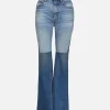 Patchwork Wide Leg Jean