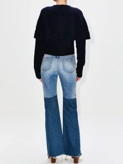 Patchwork Wide Leg Jean