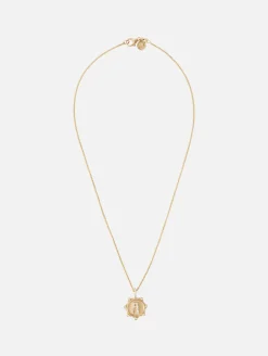 Pave Initial Coin Necklace