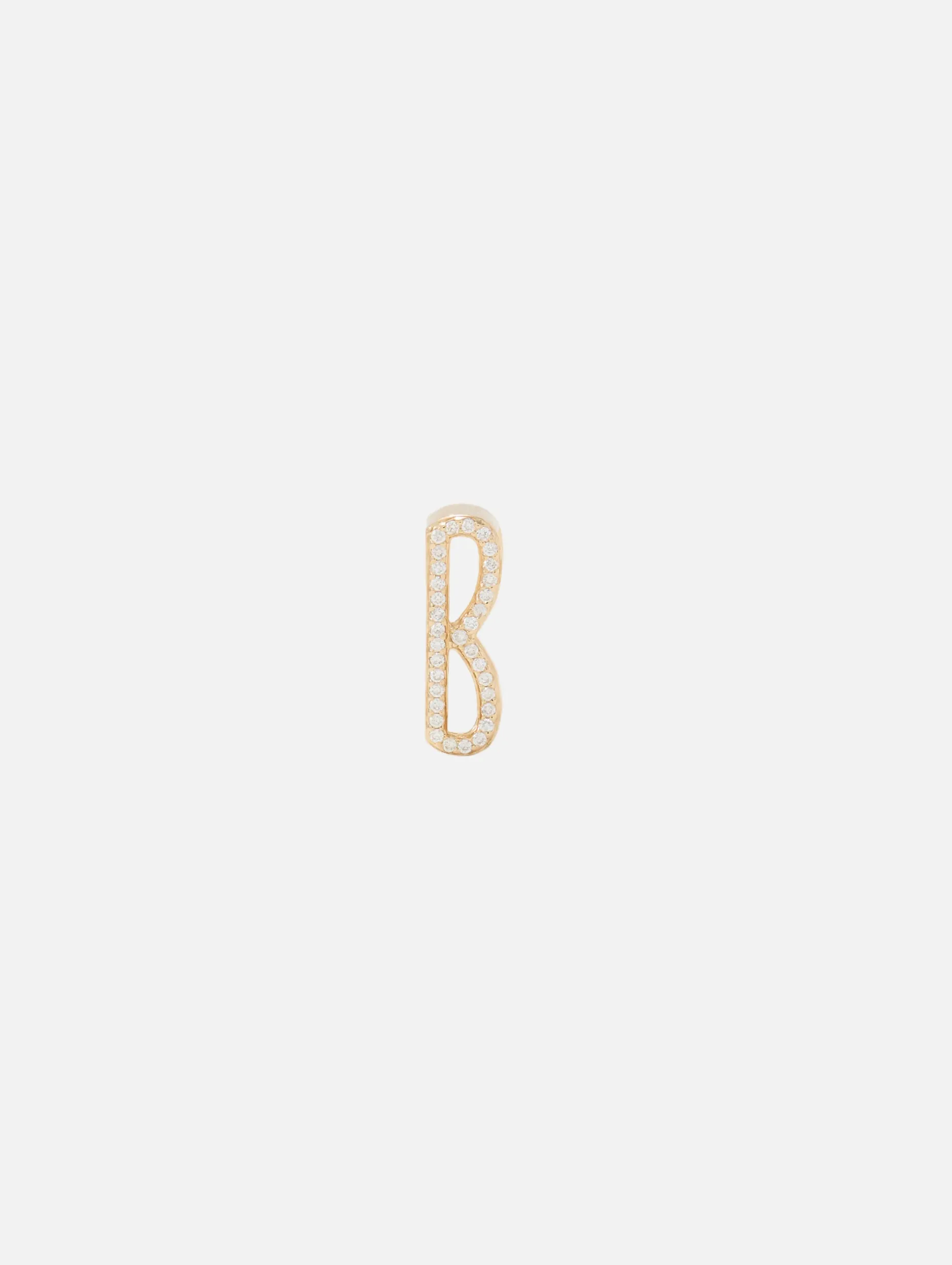 Pave Initial Slide On Charm