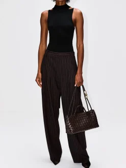 Pinstripe Tapered Pant
